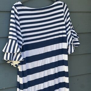 Lilly Pulitzer Navy and White Striped Tee